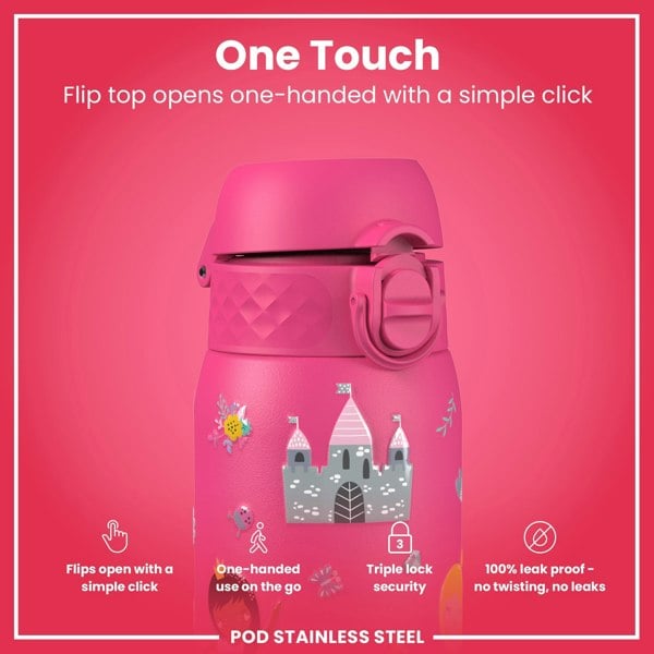 ION8 Leak Proof Thermal Steel Water Bottle, Insulated, Princess, 320ml (11oz)