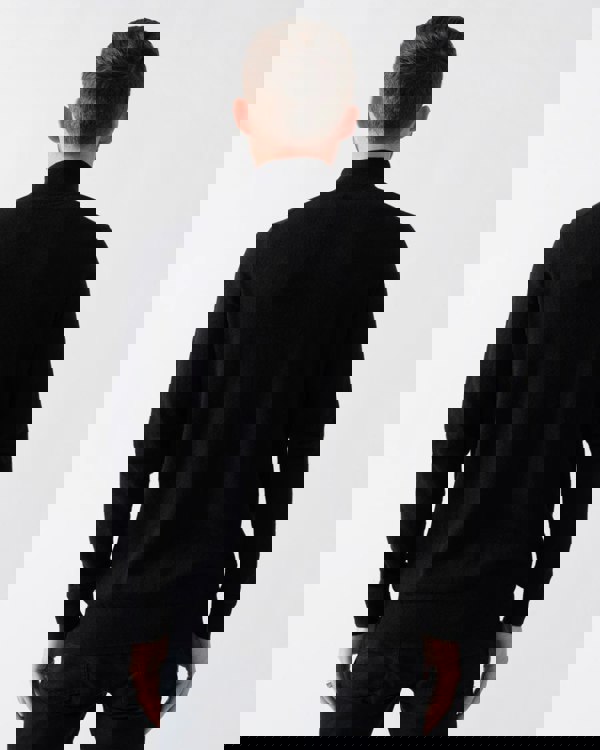 Lyle & Scott Cotton Merino Mens Quarter Zip Jumper - Z865 Jet Black