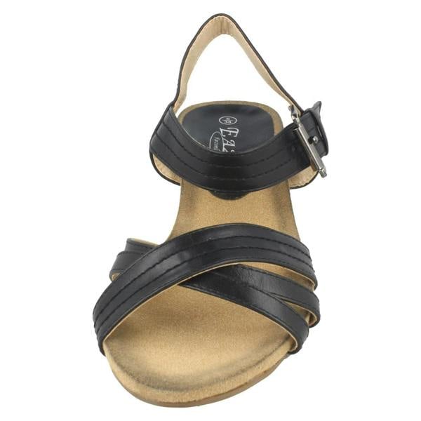 Eaze Ladies Eaze High Wedge Ankle Sandals