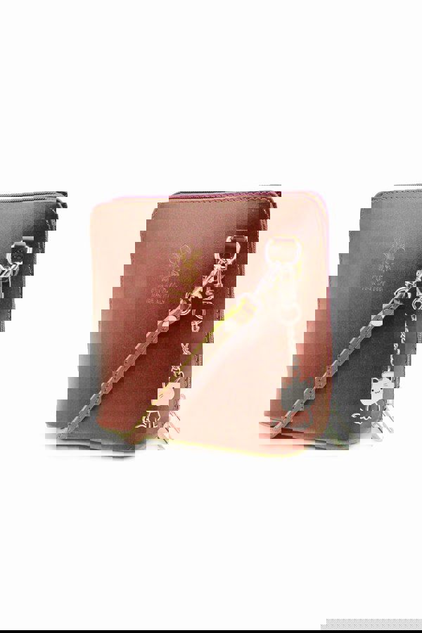 Kitise Small Italian Leather Handbag Crossbody Bag With Kitise Kitty Charm