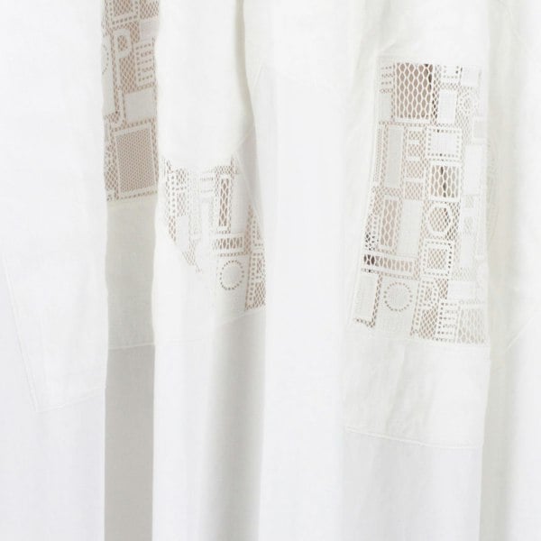 Joseph luxurious oversize shirt dress in white cotton Intricate lace panelling and applique detailing