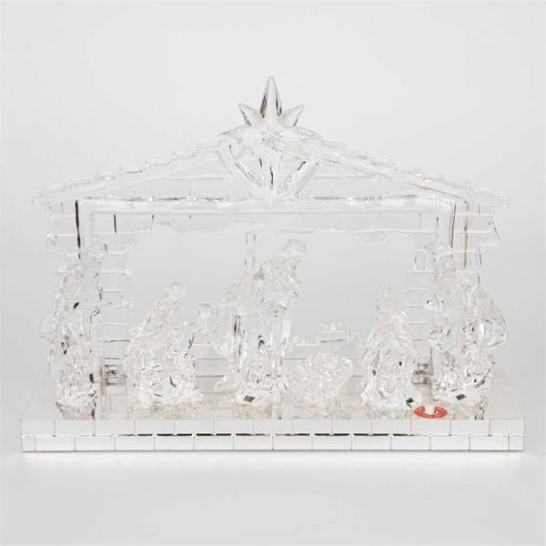 5cm Acrylic Light Up Nativity Scene with LED Auto Changing Lights and Festive Carol Music image 3