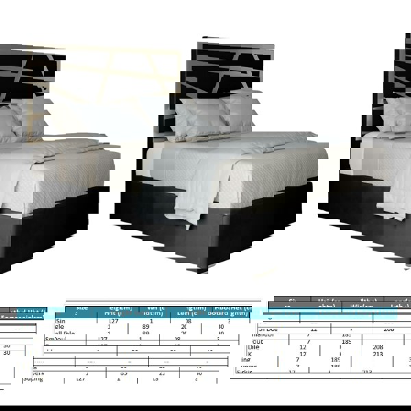 Casa Magna Arabella Upholstered Soft Velvet Metal Bed Frame - Black