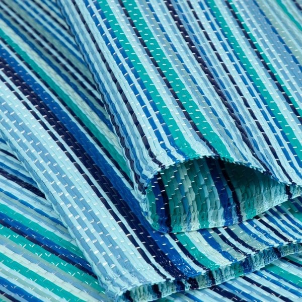 Rainbow Outdoor Rug Blue | Vibrant Patio Decor | The Rugs