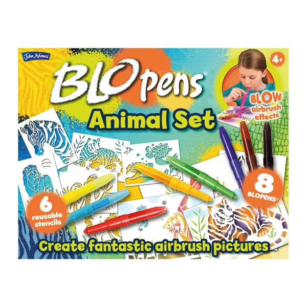 BLOPENS Animals Activity Set – Airbrush Art Kit for Kids