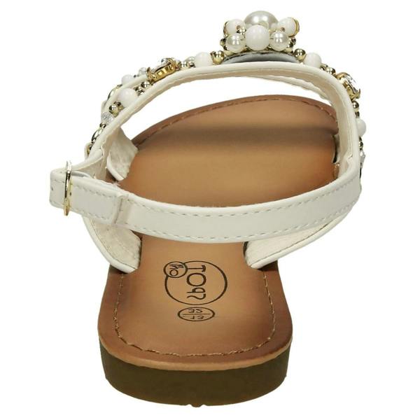 Spot On Girls Spot On Pearl Jewel Trim Sandals
