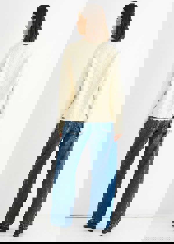 Gini London Beige Gini Logo Cozy Knit Jumper