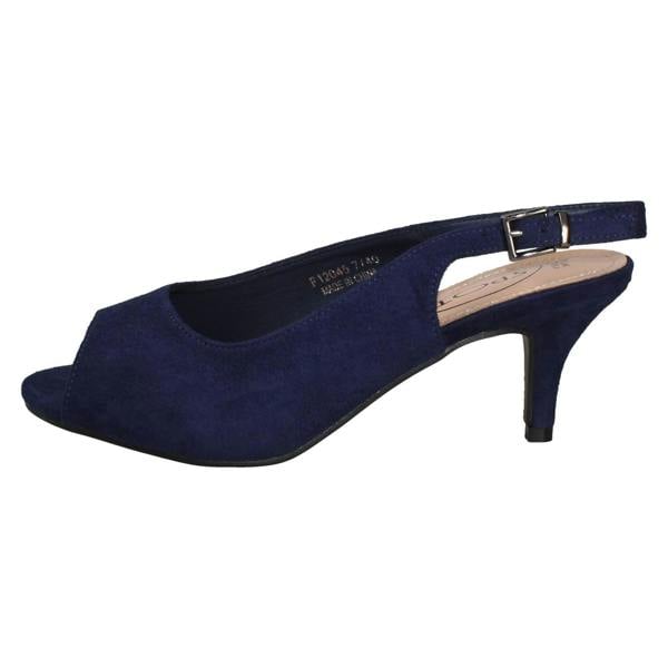 Spot On Ladies Spot On Peep Toe Buckle Sling Wide Fitting Sandals F12045