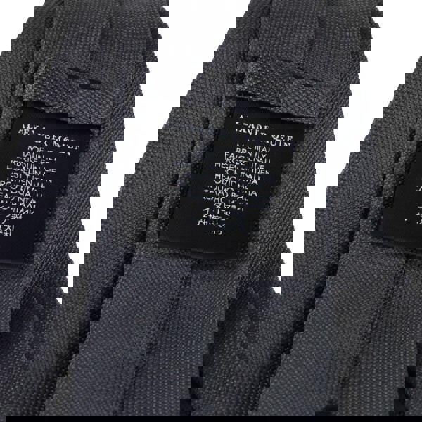 Alexander McQueen woven silk tie in a charcoal dark grey tone