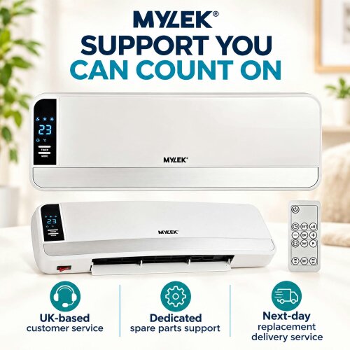 MYLEK Overdoor Heater 2kW Electric Air Curtain with Thermostat & Timer