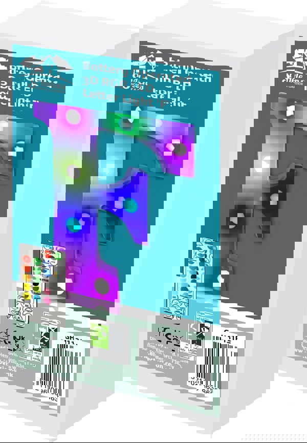 St Helens Battery Operated RGB Letter   With Remote Control Letter F