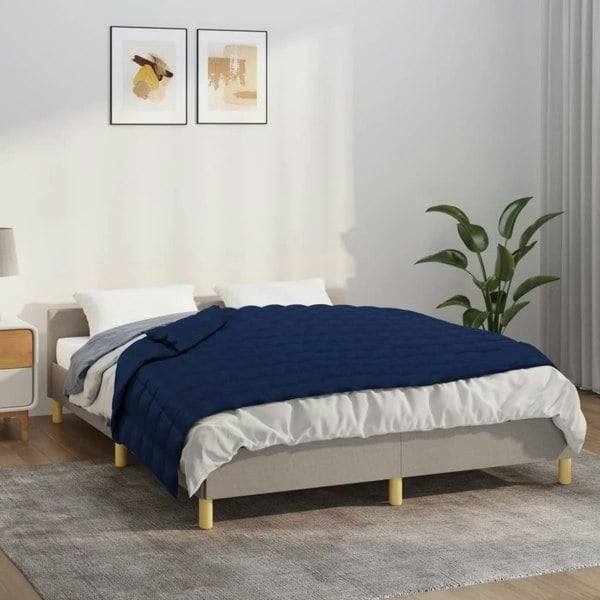Berkfield Weighted Blanket Blue 138x200 cm Single 10 kg Fabric