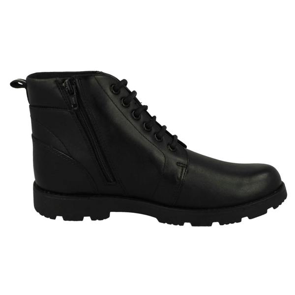 Clarks Boys Clarks Smart Biker Style Ankle Boots Heath Mid Y