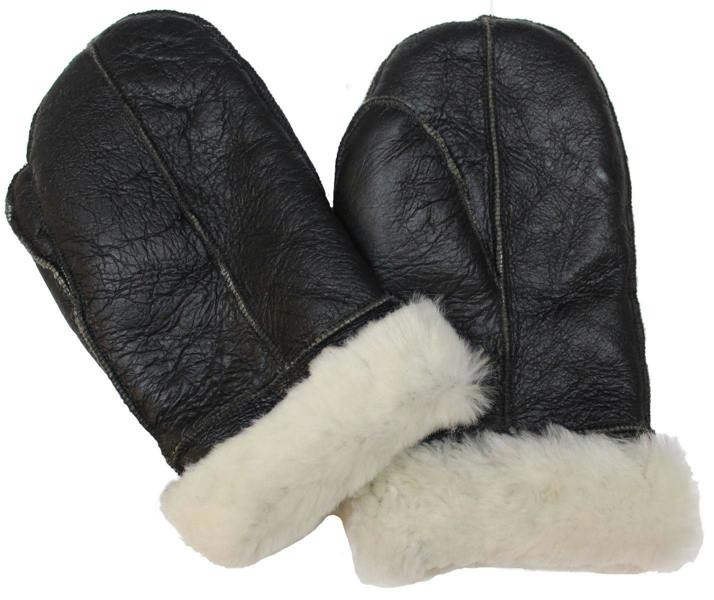 Infinity Leather Handmade new real Leather sheepskin unisex sheepskin shearling mittens mitts gloves thick warm