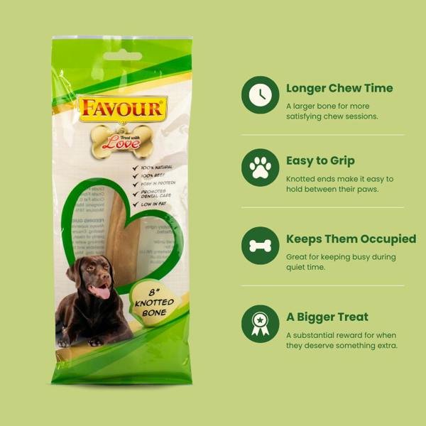Favour 8 Inch Knotted Bone Dog Chew