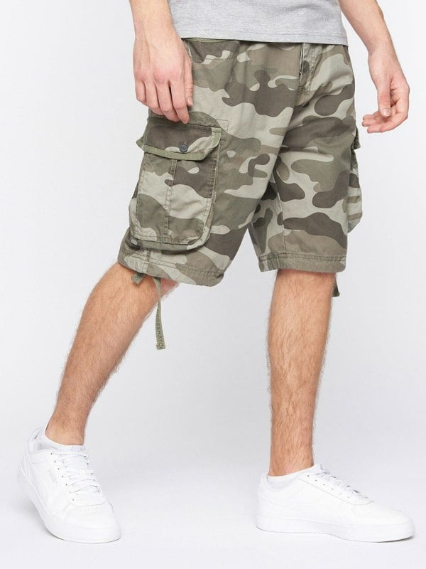 Crosshatch Jimster Shorts Olive Camo