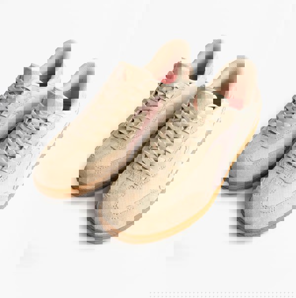 Skechers 185323/NTPK HOTSHOT Womens Trainers Natural Nylon/LeatherPink