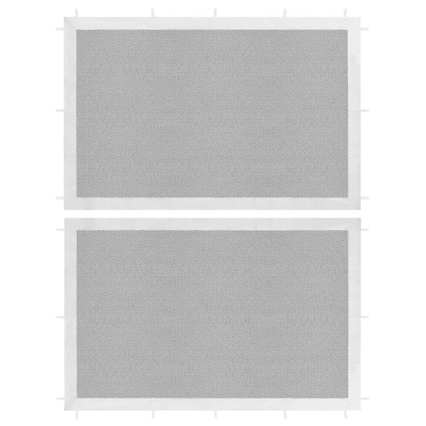 Berkfield Party Tent Sidewall 2 pcs White and Black Mesh