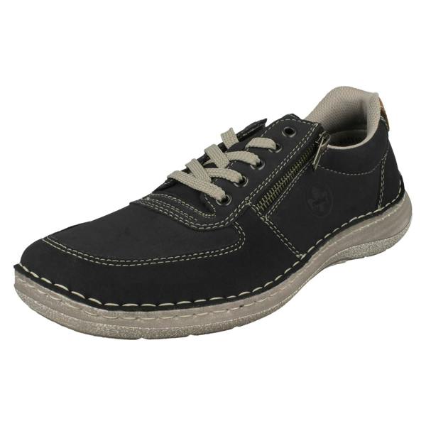 Rieker Mens Rieker Zip Detailed Extra Wide Fitting Shoes 03030