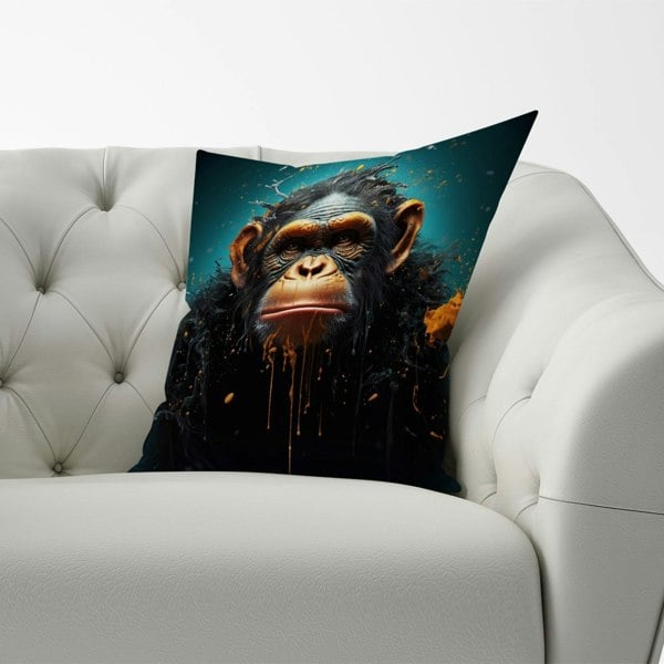 Warren Reed Monkey Face Splashart Blue Cushions