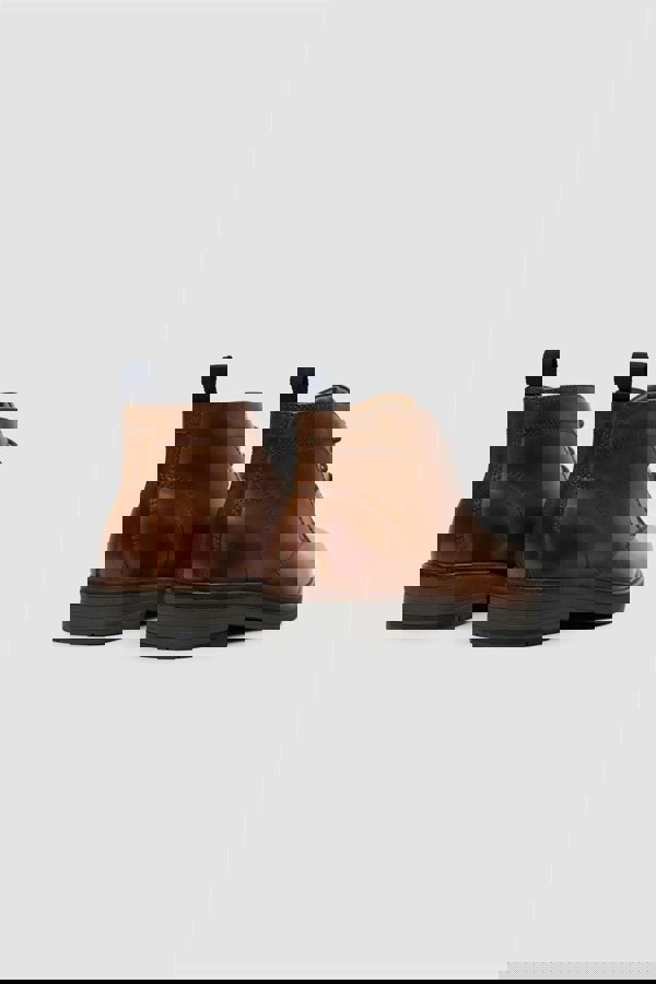 House of Cavani Austin Tan Lace Up Leather Boot