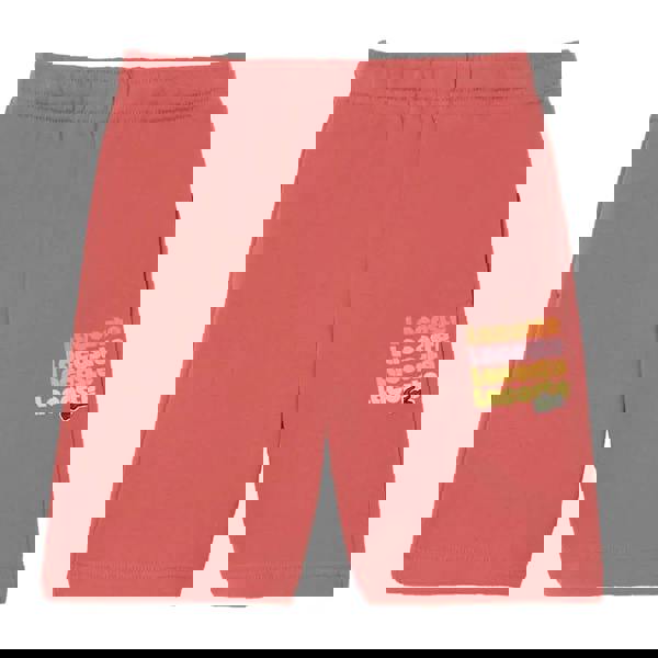 Lacoste Childrens/Kids Fleece Print Shorts - Red - 