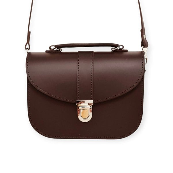 Zatchels Olympia Handmade Leather Bag - Dark Brown