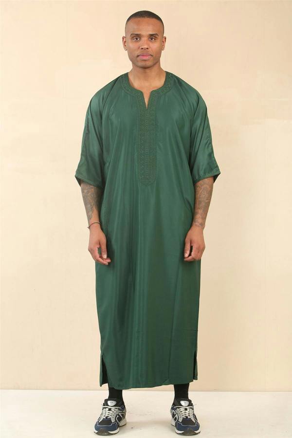 Infinity Leather Men's Moroccan Thobe Djellaba Jubba Robe Eid