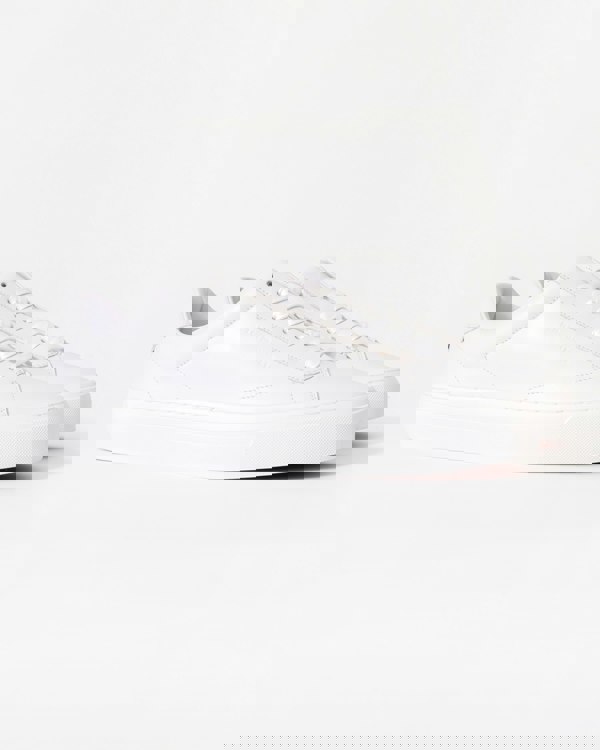 Tommy Hilfiger Premium Dress Nappa Leather Mens Cupsole Trainers - White