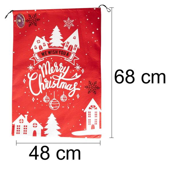 48cm Red Felt Merry Christmas Sack for Festive Gift Giving and Seasonal Home Decor image 4