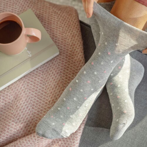 Gentle Grip 24 Pairs Ladies Cotton Rich Everyday Socks Gentle Grip Soft Top Comfort Socks