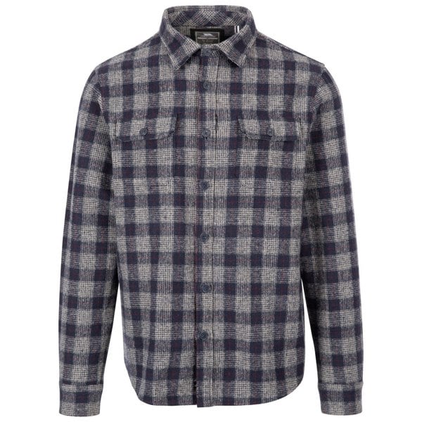 Trespass Mens Portlaw Checked Shirt - Grey/Blue