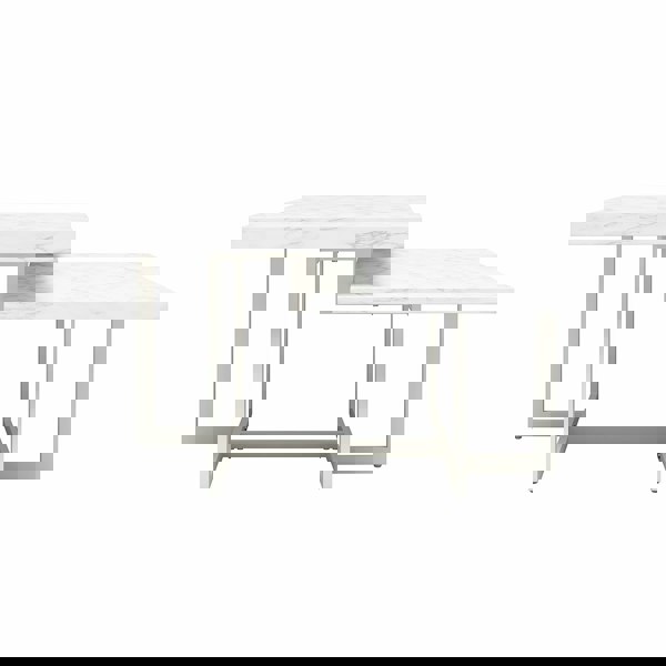 Dorel Home Brielle Coffee Table White Faux Marble