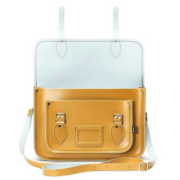 Zatchels Handmade Leather Satchel - Yellow Ochre