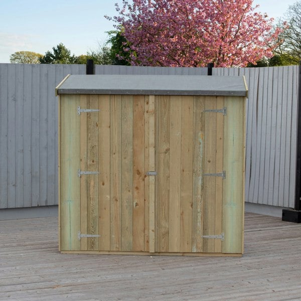 Shire Overlap Pressure Treated Pent 6x3 Storage Shed Double Doors