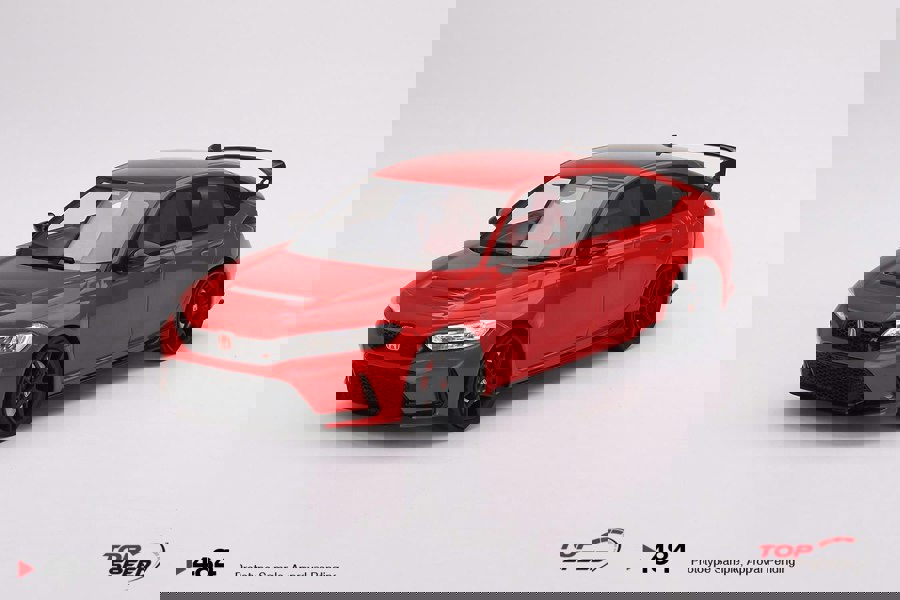 TSM Honda Civic Type R Rallye Red RHD 2023 1:18 Scale TSM TS0484