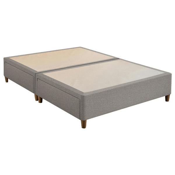Oatmeal Upholstered 4 Drawer Divan Base styled in a bedroom | Soak and Sleep