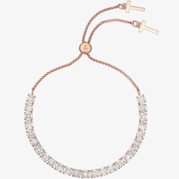 Ted Baker MELRAH Rose Gold Tone Icon Crystal Slider Bracelet TBJ2968-24-02