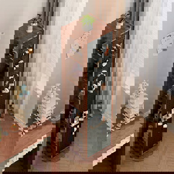 Rit Concept Correa Rotating Bookshelf, Freestanding Shelving Unit With Full Length Mirror