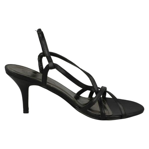 Spot On Ladies Spot On Mid Heel Sling Back Sandal