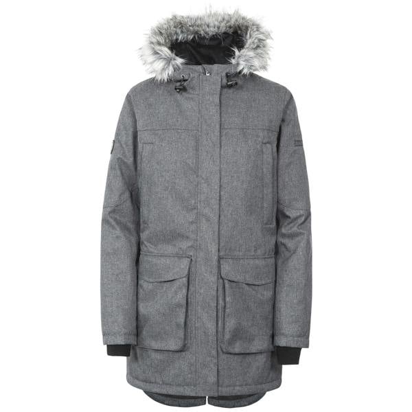 Trespass Womens/Ladies Thundery Waterproof Jacket - Black/Silver Grey - 