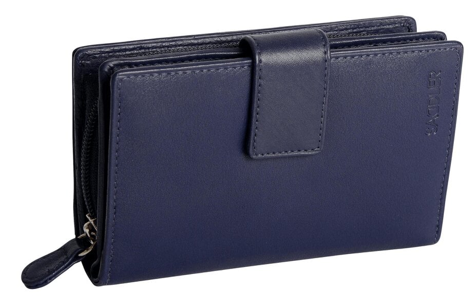 SADDLER GEORGIE Leather Double-Sided Purse - 13 Card Slots, Generous Space for Notes and Coins - RFID Protected