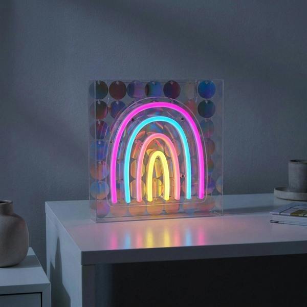 Garden Greatness Vibrant Rainbow Neon-Style Wall Mantel Sign