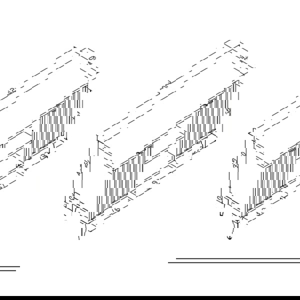 Mex Furniture TV Stand 120cm – White Matt Body & White Fluted Doors with Gold Legs