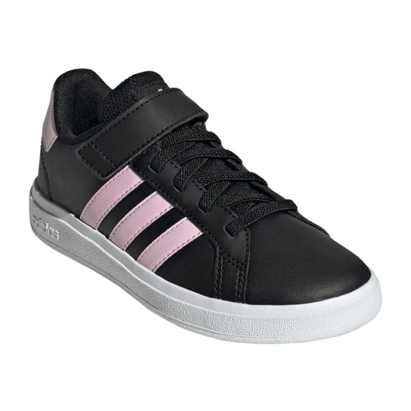 Adidas Kids Grand Court 2.0 Elastic Strap Trainers - Black