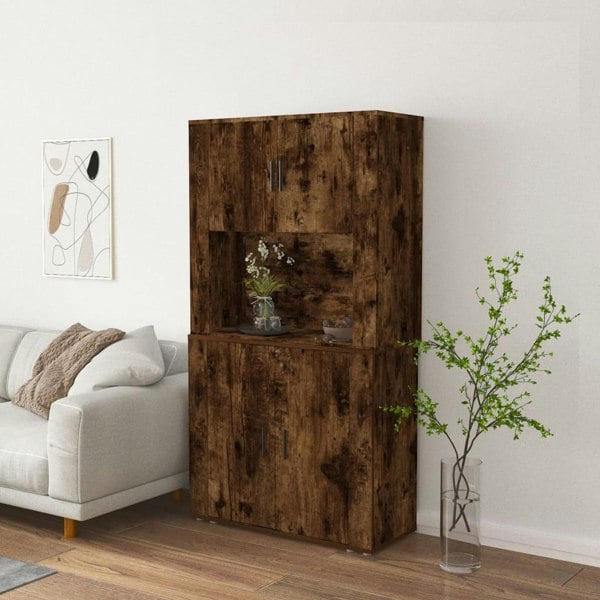 Berkfield Highboard Smoked Oak Engineered Wood