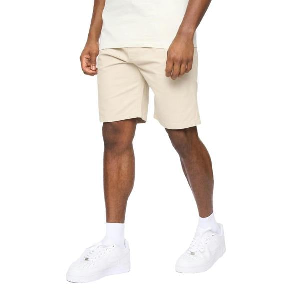 Crosshatch Mens Blansmoore Elasticated Waist Shorts - Light Stone - 