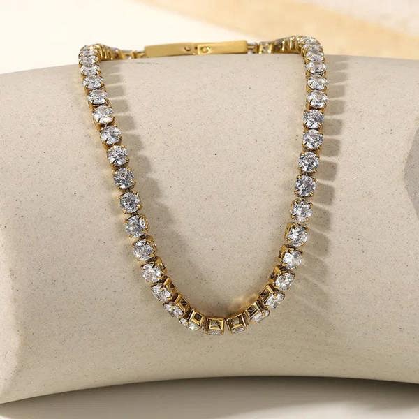 Elk & Bloom 14K Gold Solitaire Tennis Bracelet
