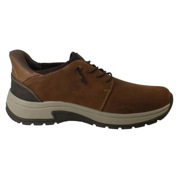 Rieker Mens Rieker Extra Wide Slip On Elasticated Lace Casual Suede Shoes 11050