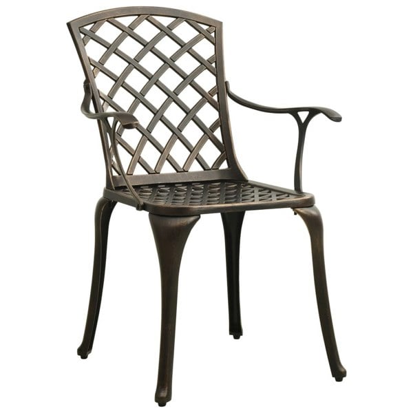 Berkfield Garden Chairs 4 pcs Cast Aluminium Bronze